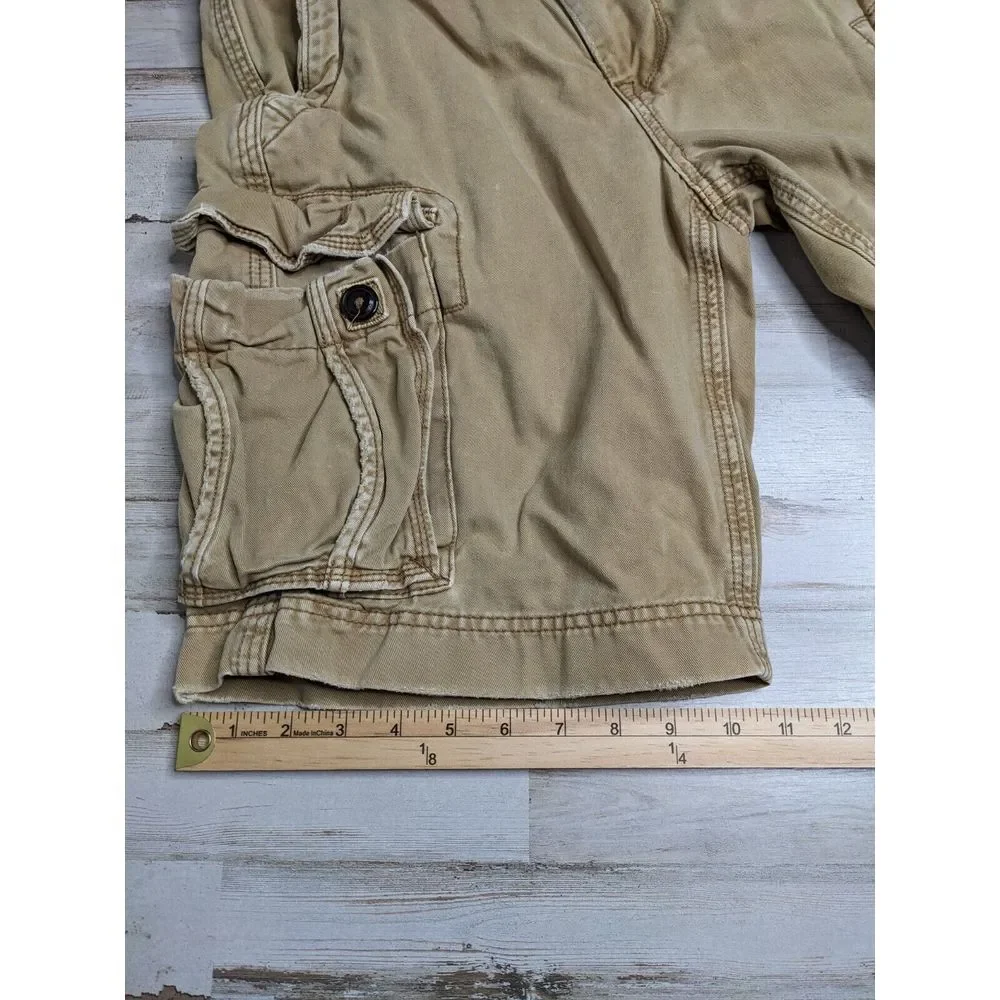 American‎ Eagle Baggy Cargo Shorts Longer Length Size 30 Distressed 11